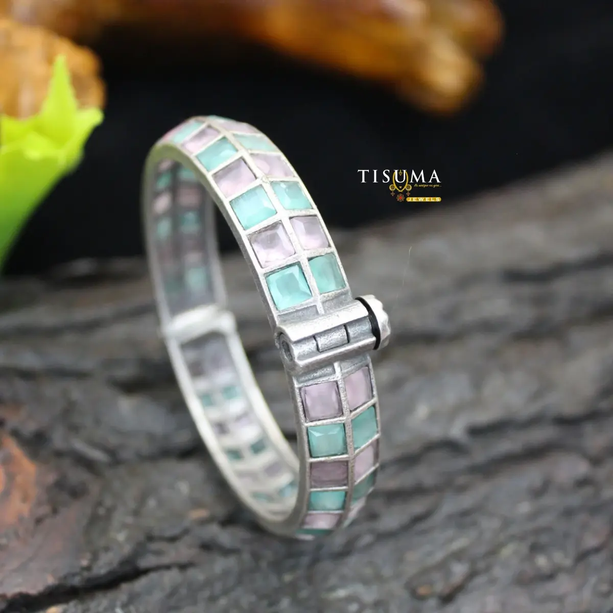 Pastel Mint & Pink Screw Kada